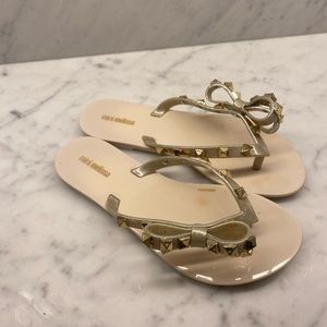 Mini Melissa Harmonic Studs in Gold Twinkle Girls Size 2